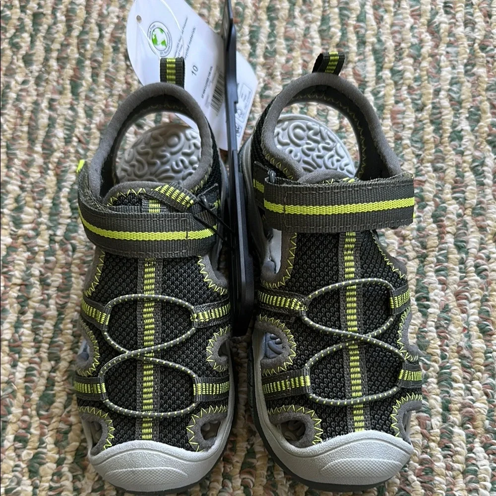 Kids Outdoor Adventure Sandals - Black and Green NWT